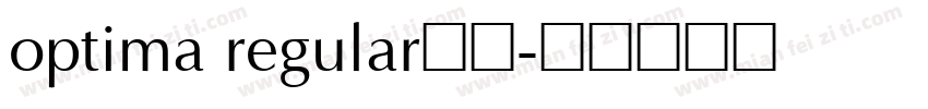 optima regular字体字体转换